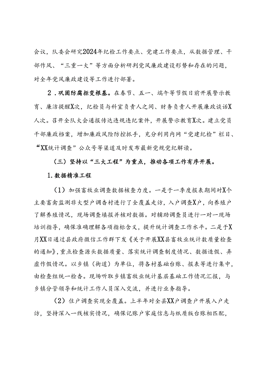 国家统计局XX调查队2024年上半年工作总结.docx_第2页