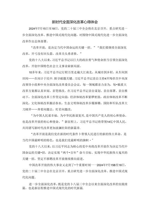 新时代全面深化改革心得01.docx
