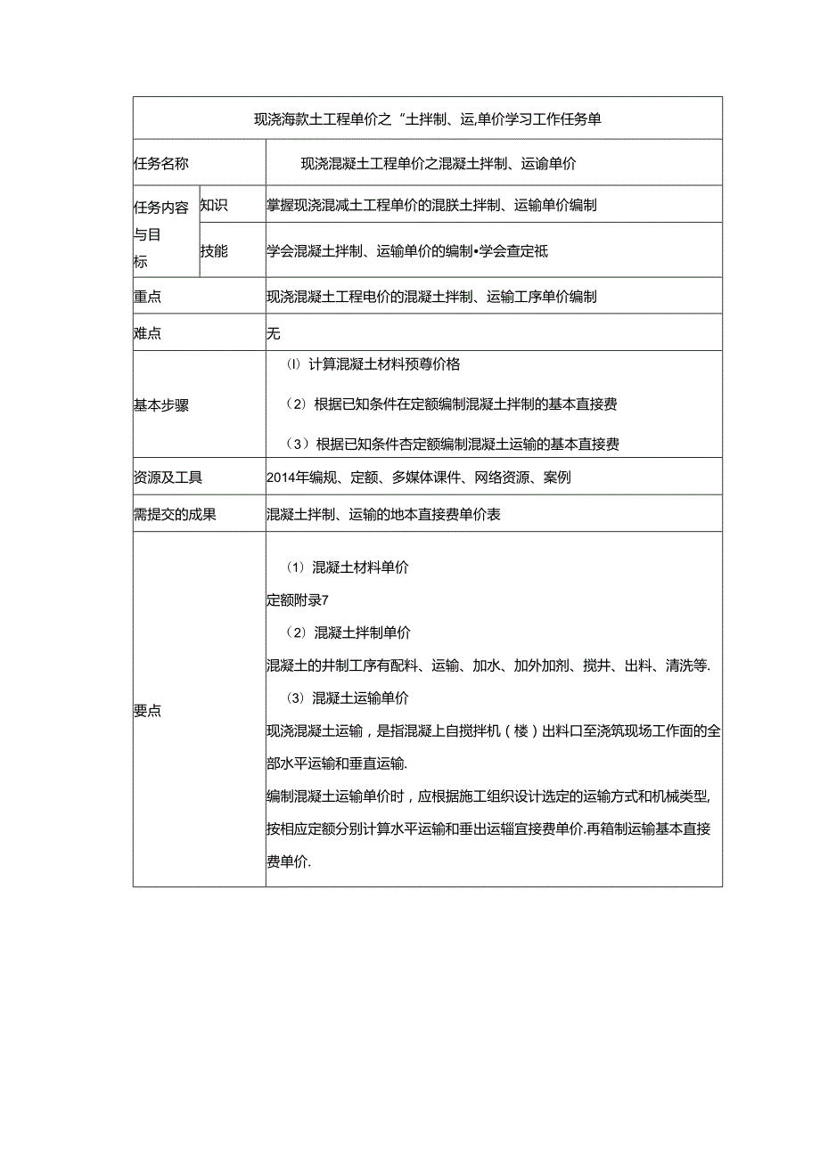 水利工程建筑预算定额教案4混凝土工程单价构成及计算.docx_第2页