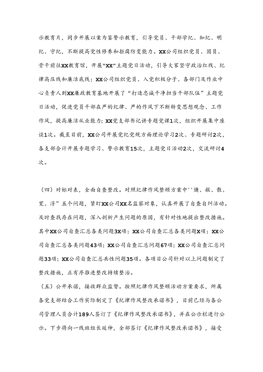 国企公司纪律作风整顿工作阶段性汇报.docx_第3页