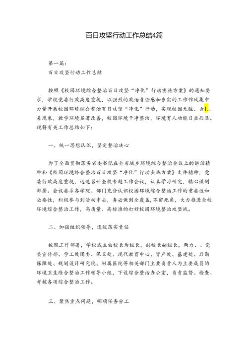 百日攻坚行动工作总结4篇.docx