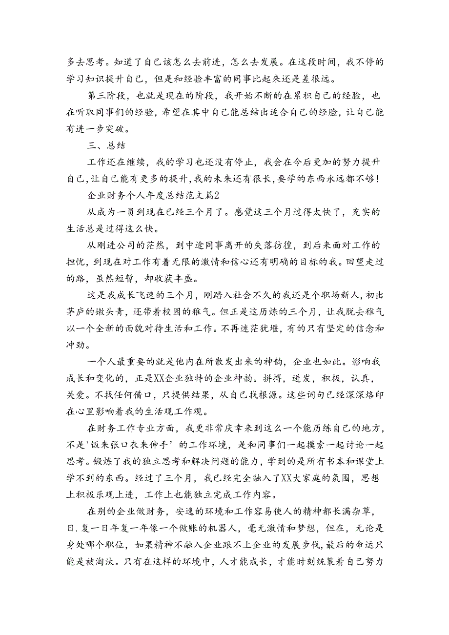 企业财务个人总结范文（31篇）.docx_第2页