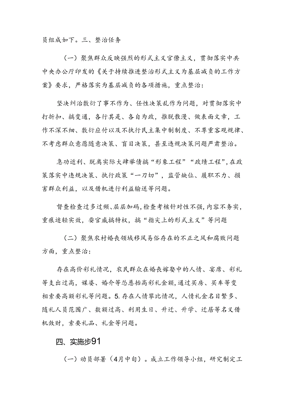 共七篇2024年关于对群众身边不正之风和腐败问题专项整治工作活动方案.docx_第2页