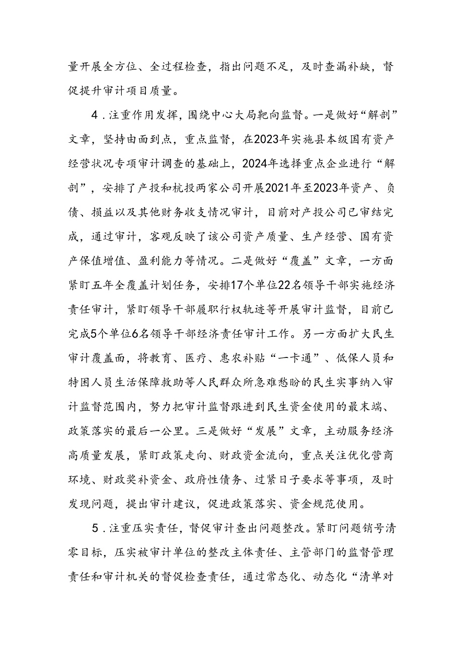 X县审计局2024上半年工作总结.docx_第3页