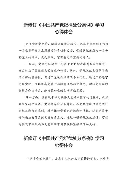 街道干部关于2024新修订中国共产党纪律处分条例心得体会二十篇.docx