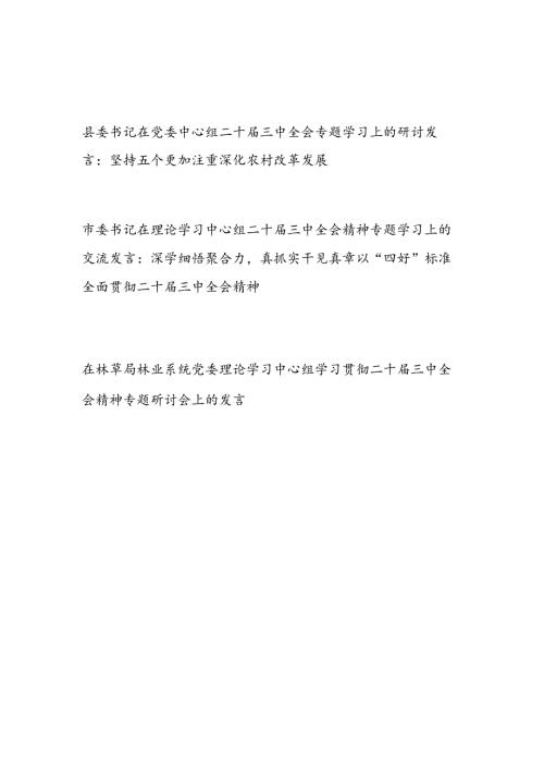 2024年在党委理论学习中心组二十三中全会精神专题学习研讨会上的发言3篇.docx