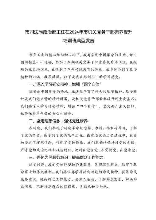 3篇 主任在2024年市机关党务干部素养提升培训班典型发言稿.docx