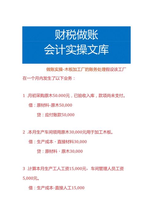 做账实操木板加工厂的账务处理.docx