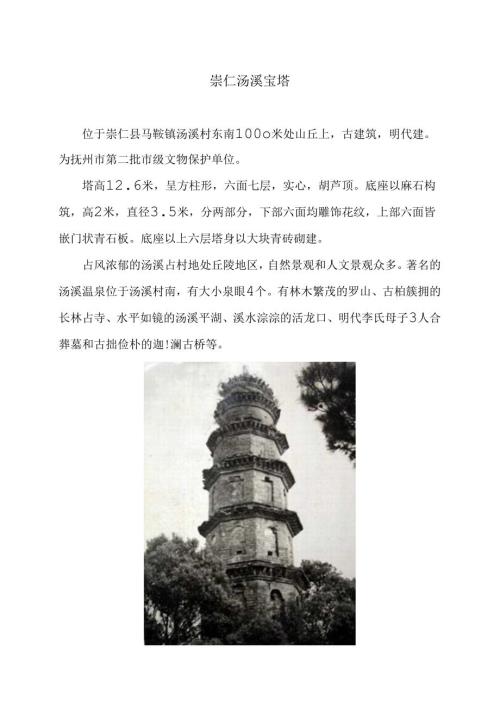 崇仁汤溪宝塔（2024年）.docx