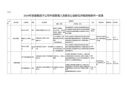 2024年浙建集团子公司中层管理人员联合公选职位具体资格条.docx