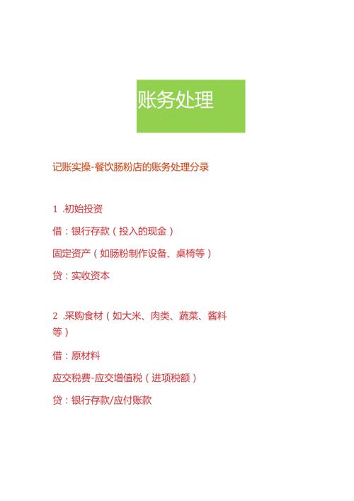 记账实操餐饮肠粉店的账务处理分录.docx