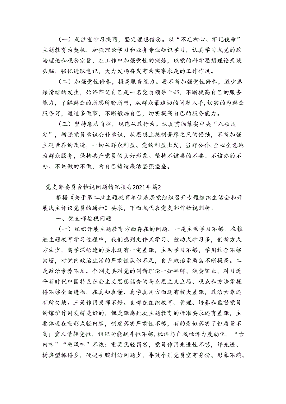 党支部委员会检视问题情况报告2021年3篇.docx_第3页