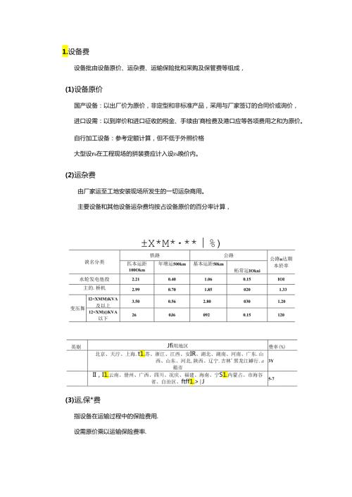 水利工程建筑预算定额教案1安装工程设备费构成及计算.docx