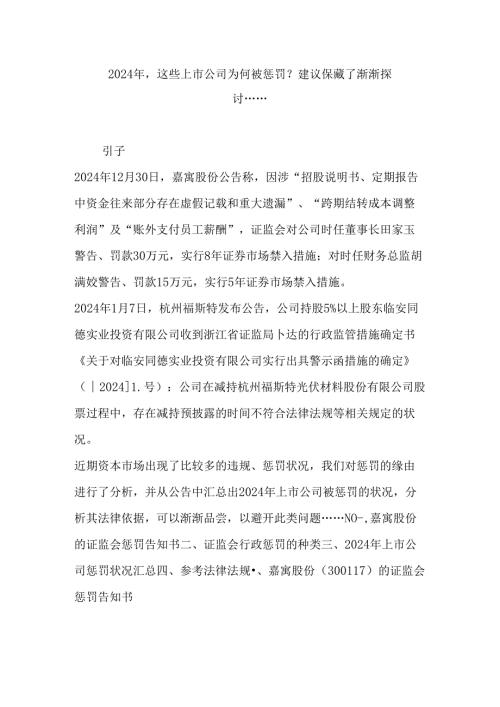 2024年这些上市公司为何被处罚？建议收藏了慢慢研究.docx