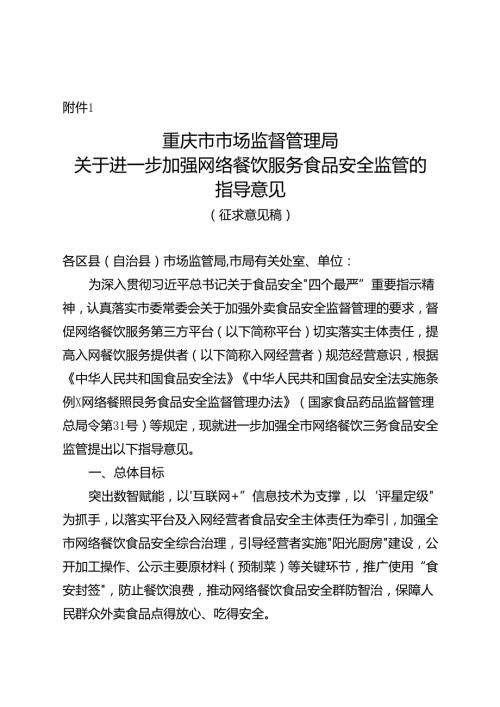 进一步加强网络餐饮服务食品安全监管的指导意见.docx