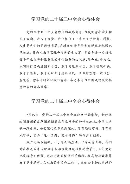 学习2024年党的二十三中全会心得体会 （13份）94.docx