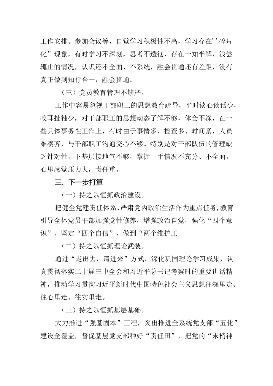 2024年党组织书记履行全面从严治党第一责任人责任述职报告(1).docx_第3页