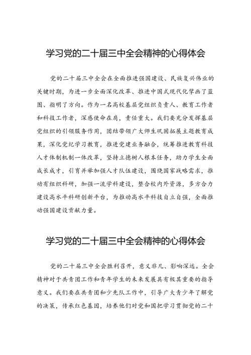 党的二十三中全会精神的学习心得体会最新版42篇.docx