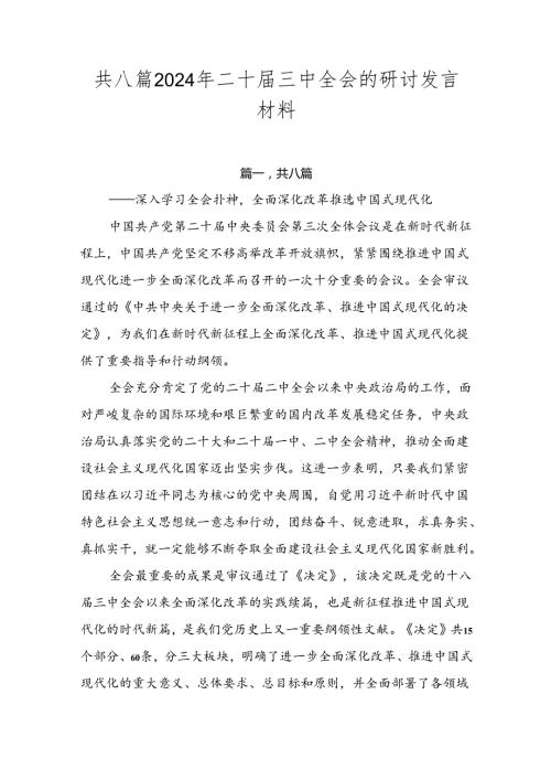 共八篇2024年二十三中全会的研讨发言材料.docx