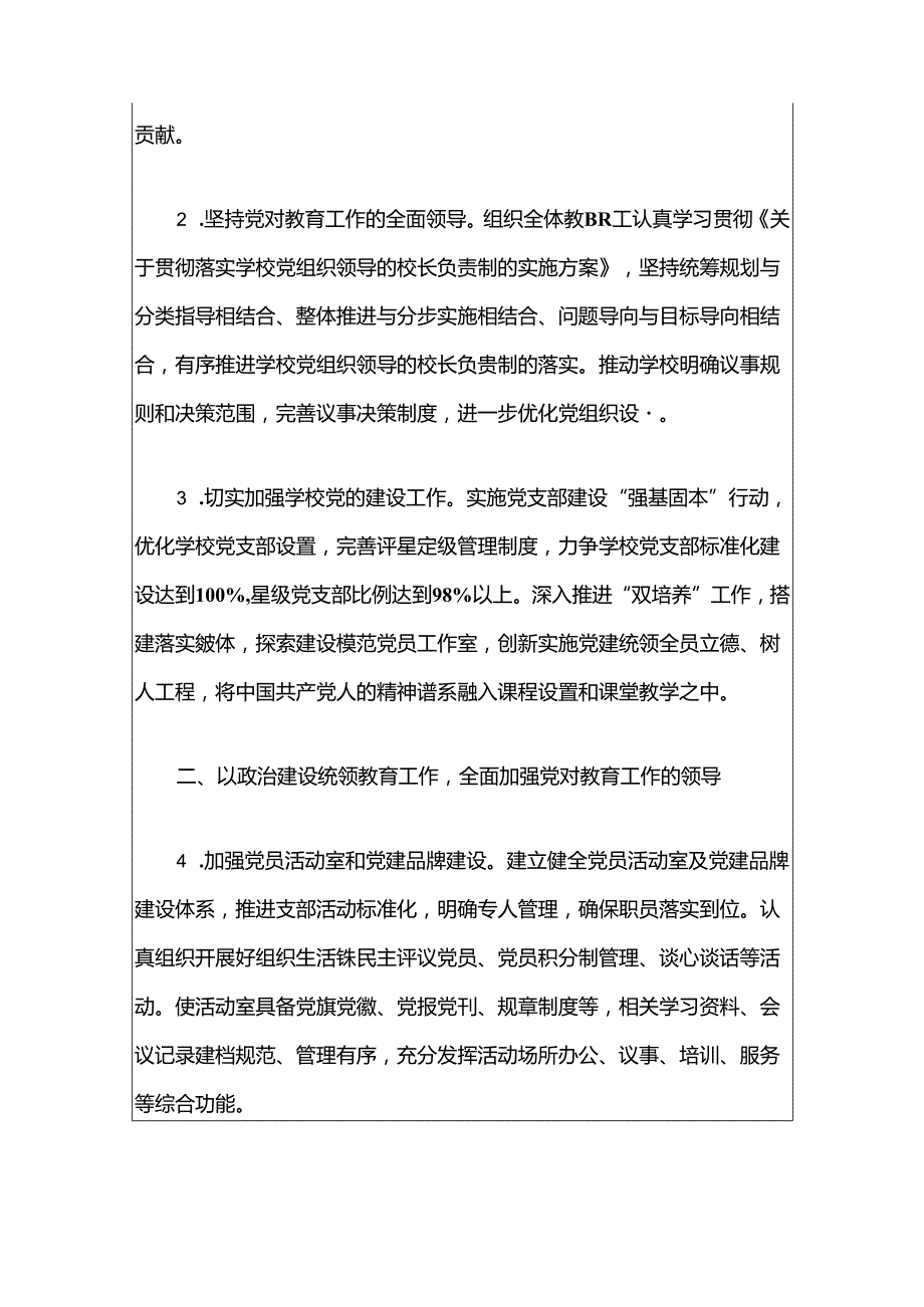 2024 学校党建工作计划方案（精选）.docx_第2页