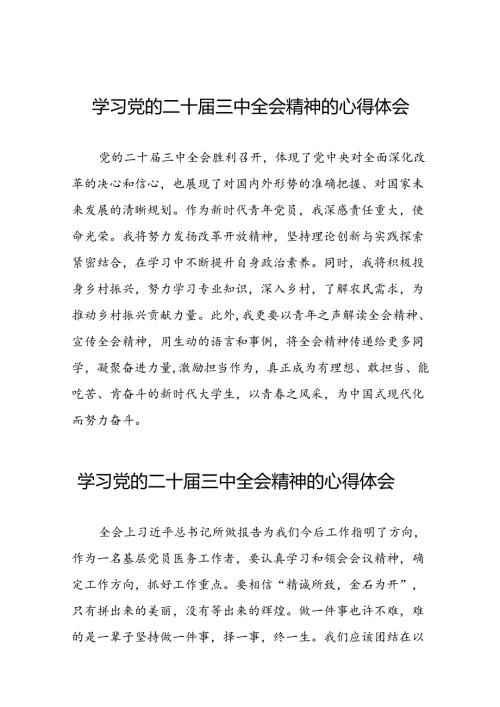 学习领会党的二十三中全会精神心得体会精品39篇.docx