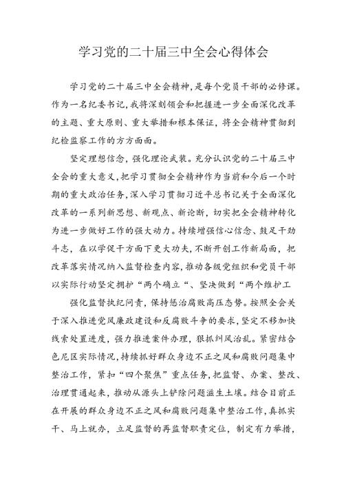 学习2024年学习党的二十三中全会个人心得体会 （4份）.docx