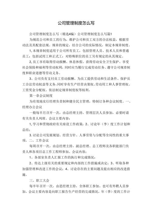 公司管理制度怎么写.docx