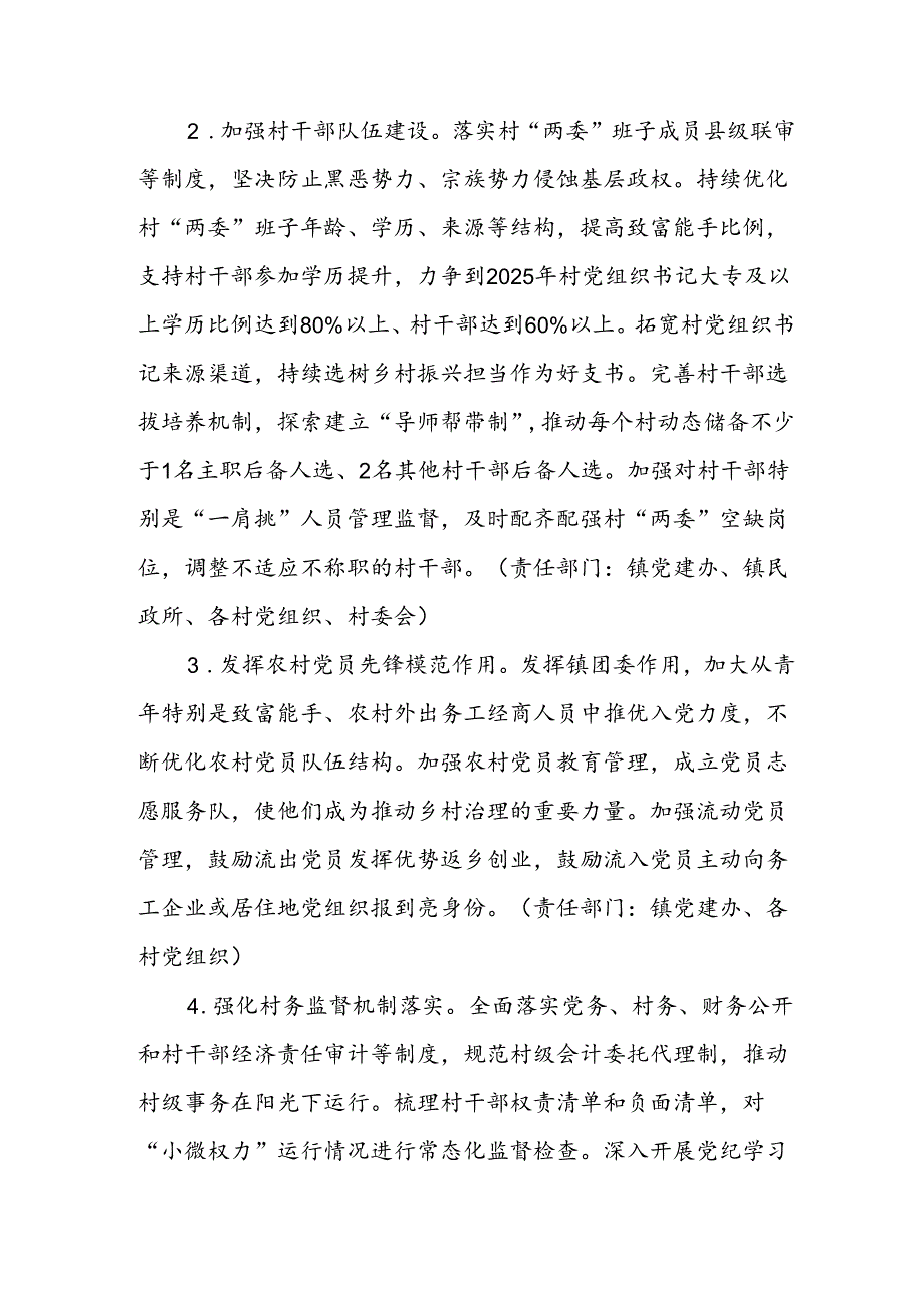 XX镇党建引领乡村治理实施方案.docx_第3页