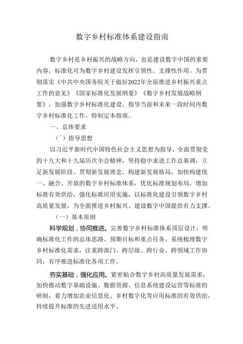 数字乡村标准体系建设指南.docx