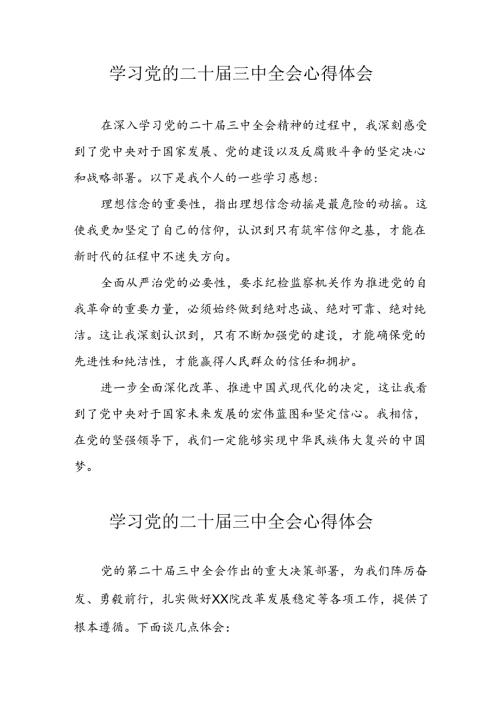 学习2024年党的二十三中全会心得体会 （13份）61.docx
