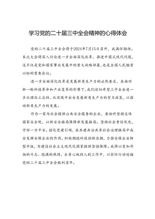 学习贯彻党的二十三中全会精神的心得体会33篇.docx