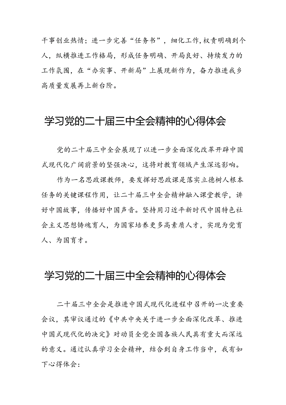 2024年党的二十三中全会精神学习体会简要版28篇.docx_第3页