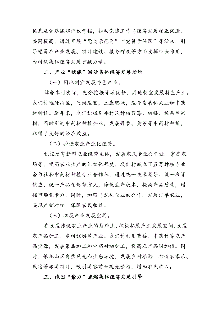 村党支部2024年在发展壮大村级集体经济工作专题推进会上的汇报发言和乡镇实施扶持壮大村级集体经济报告.docx_第3页