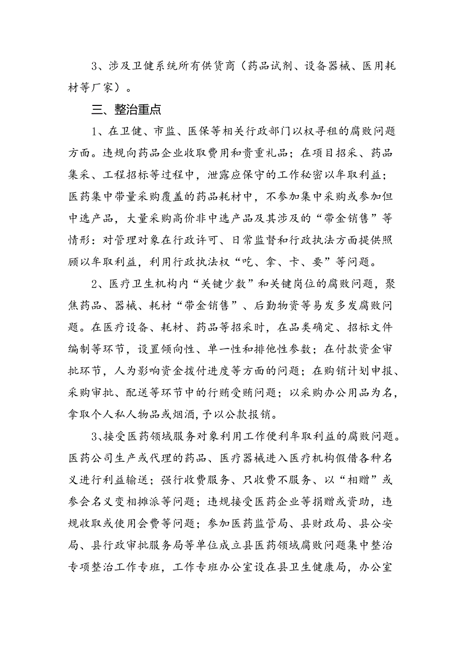 （10篇）关于开展医药领域腐败问题集中整治工作方案精选范文.docx_第2页