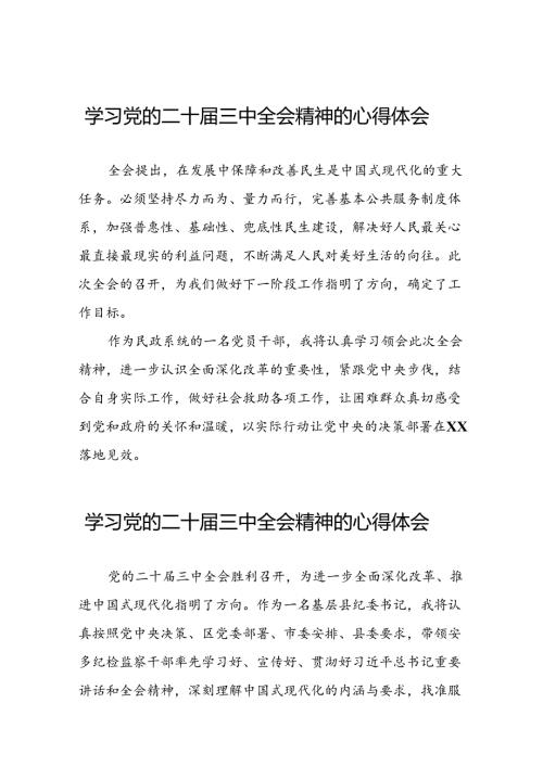 深入学习贯彻2024年党的二十三中全会精神的心得感悟39篇.docx