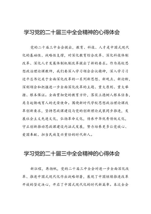 学习党的二十三中全会精神的心得体会汇编二十六篇.docx