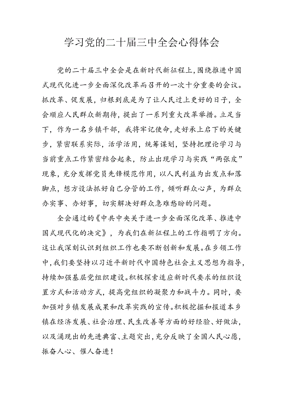 学习2024年学习党的二十三中全会个人心得感悟 汇编16份.docx_第1页