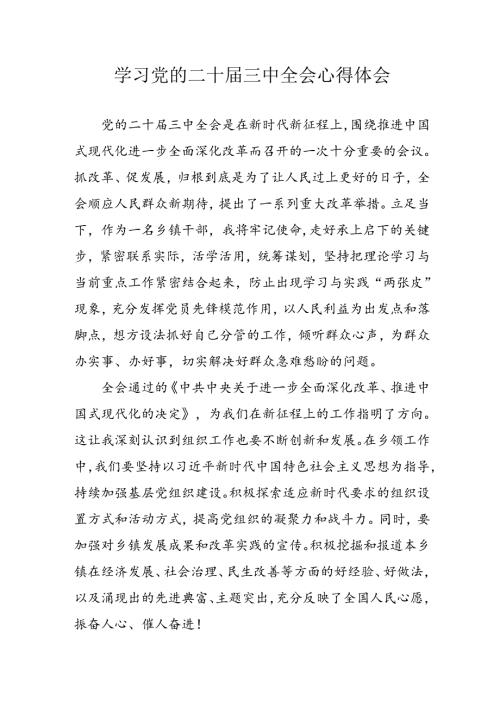 学习2024年学习党的二十三中全会个人心得感悟 汇编16份.docx