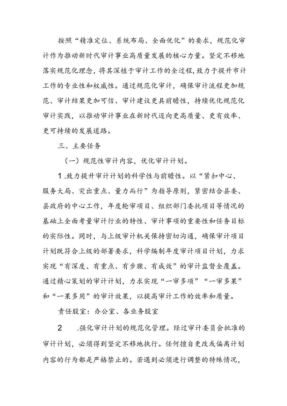 XX县审计局关于开展规范型审计的实施方案.docx_第2页