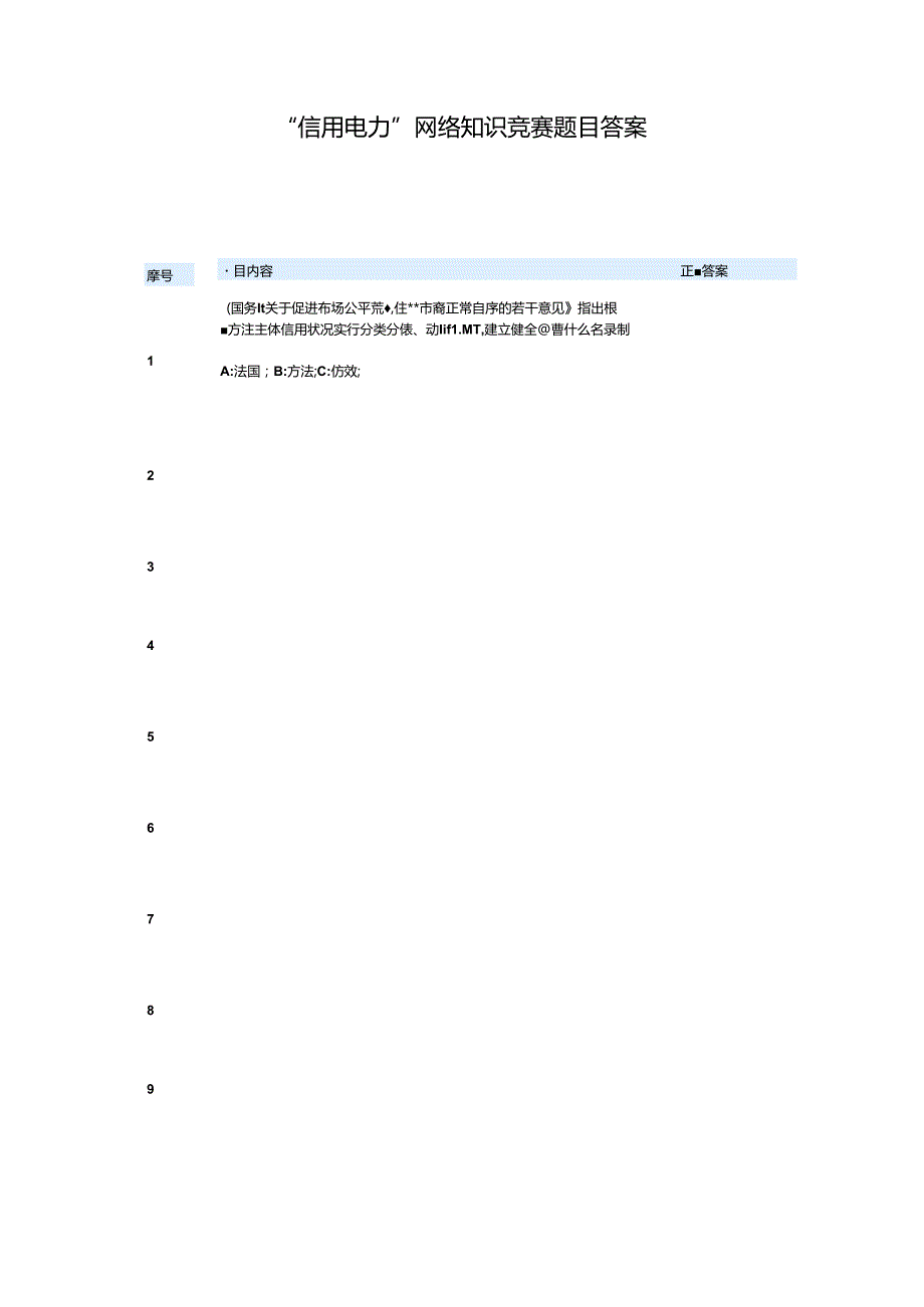 “信用电力”网络知识竞赛题目答案信用文化完整版.docx_第2页
