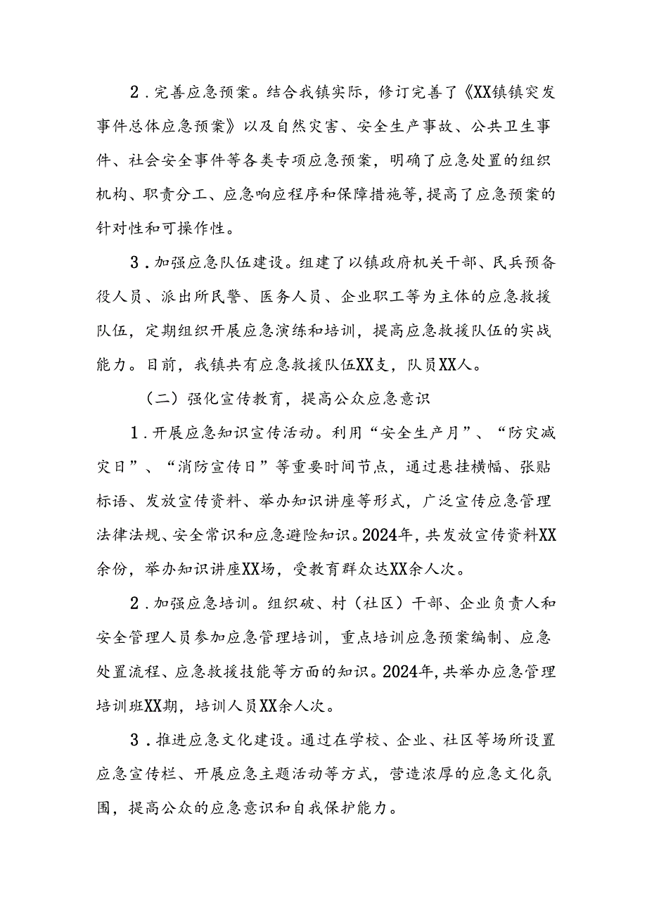 XX镇2024应急管理工作总结.docx_第2页