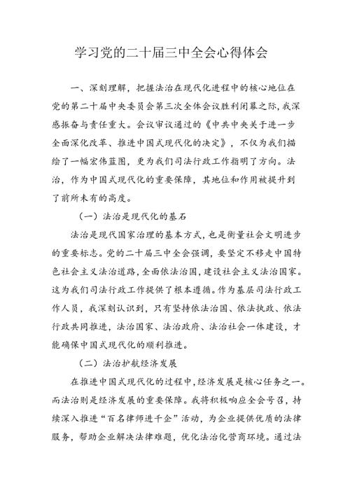 学习2024年学习党的二十三中全会个人心得感悟 （7份）51.docx