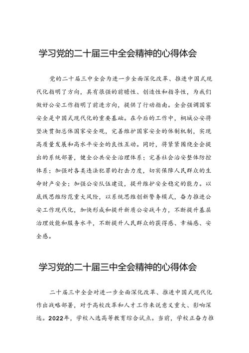 学校学习贯彻二十三中全会精神的心得体会33篇.docx