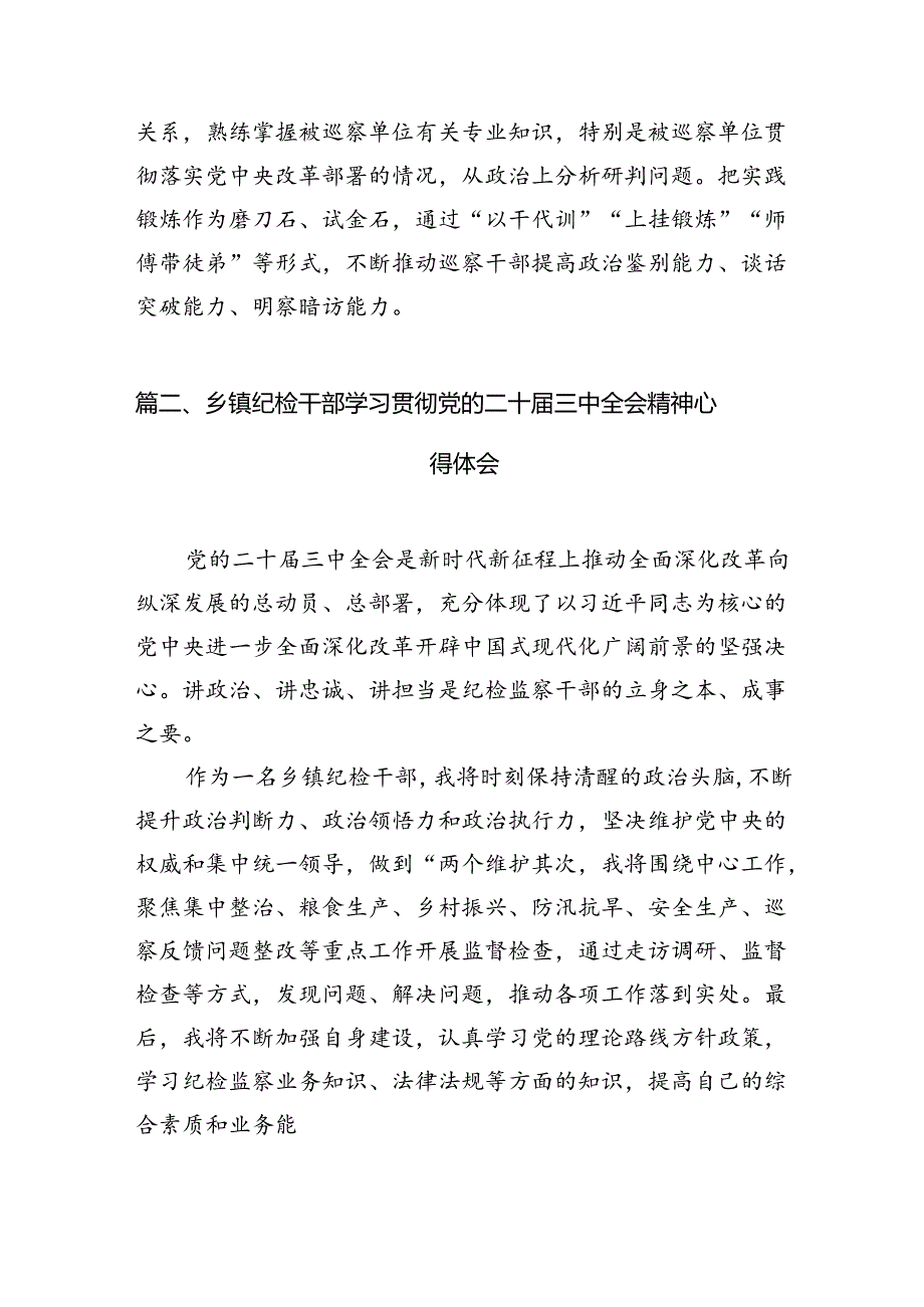 （15篇）巡察组长学习二十三中全会精神心得体会研讨发言（精选）.docx_第3页
