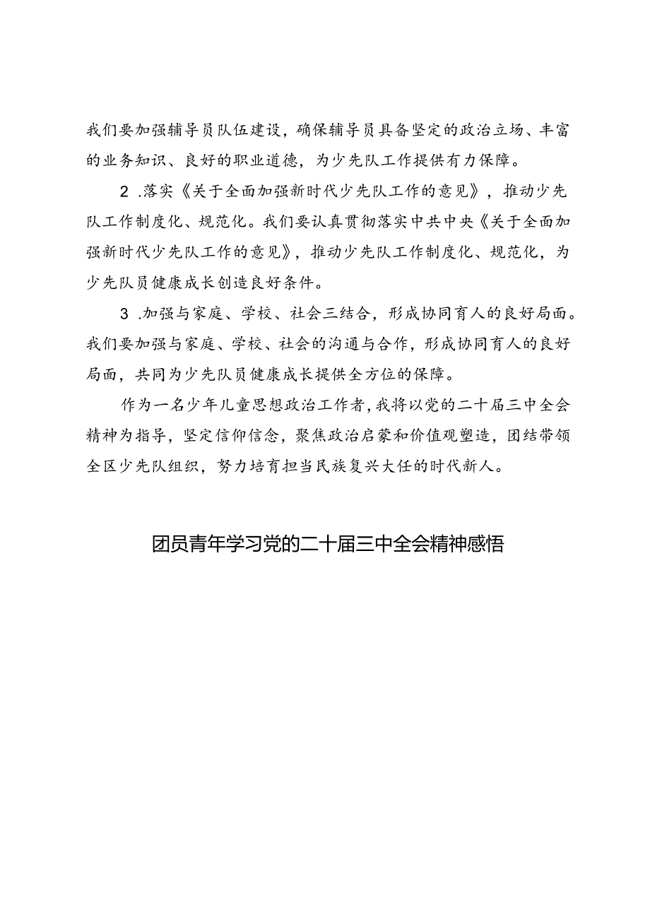 （6篇通用） 2024年青年工作者学习党的二十三中全会精神感悟心得体会.docx_第3页
