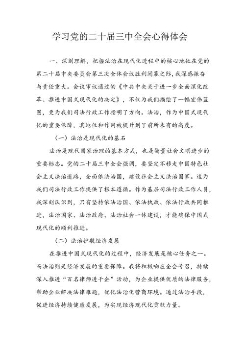 学习2024年学习党的二十三中全会个人心得感悟 （6份）50.docx