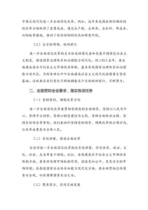 2024年二十三中全会的专题研讨发言多篇汇编.docx