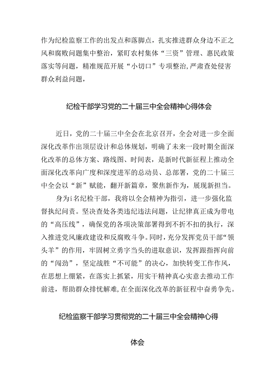 派驻纪检监察干部学习贯彻党的二十三中全会精神心得体会5篇（详细版）.docx_第2页