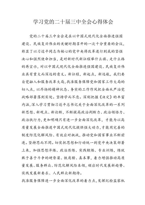 2024年学习学习党的二十三中全会个人心得体会 （15份）.docx