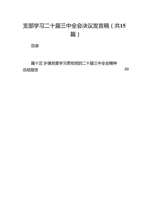 支部学习二十三中全会决议发言稿15篇（精选）.docx
